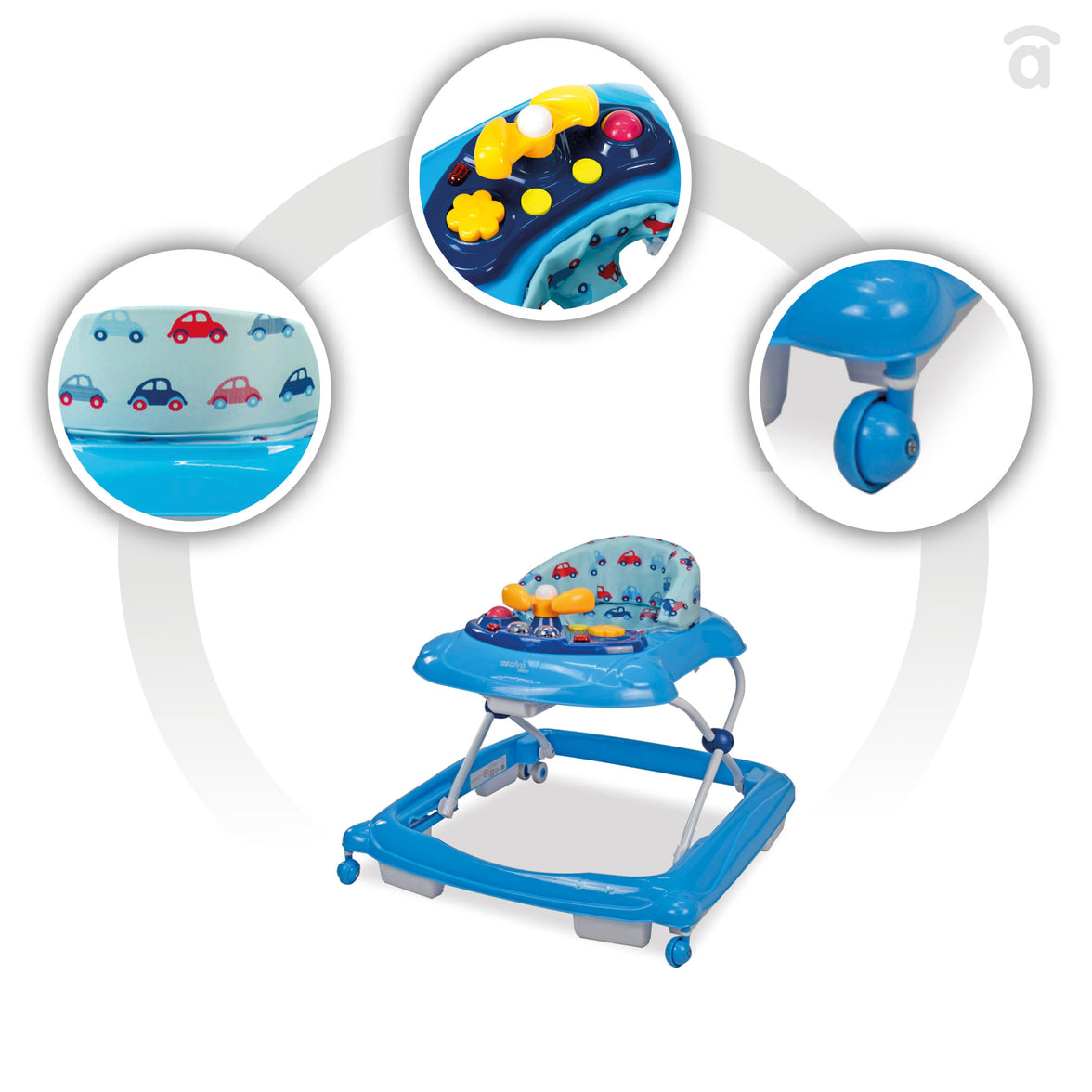 Blue Car Diver Walker