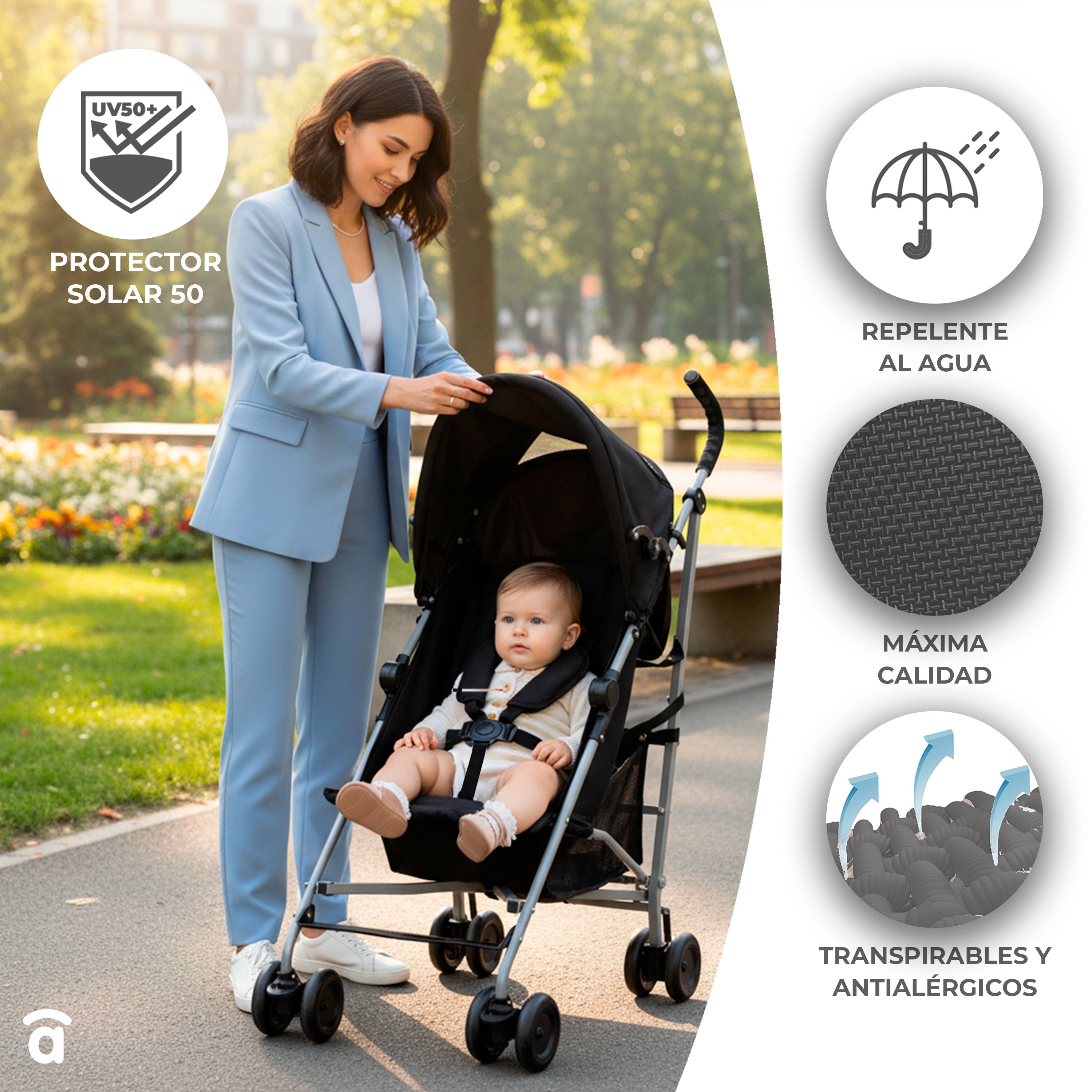 Cadiz Black Stroller