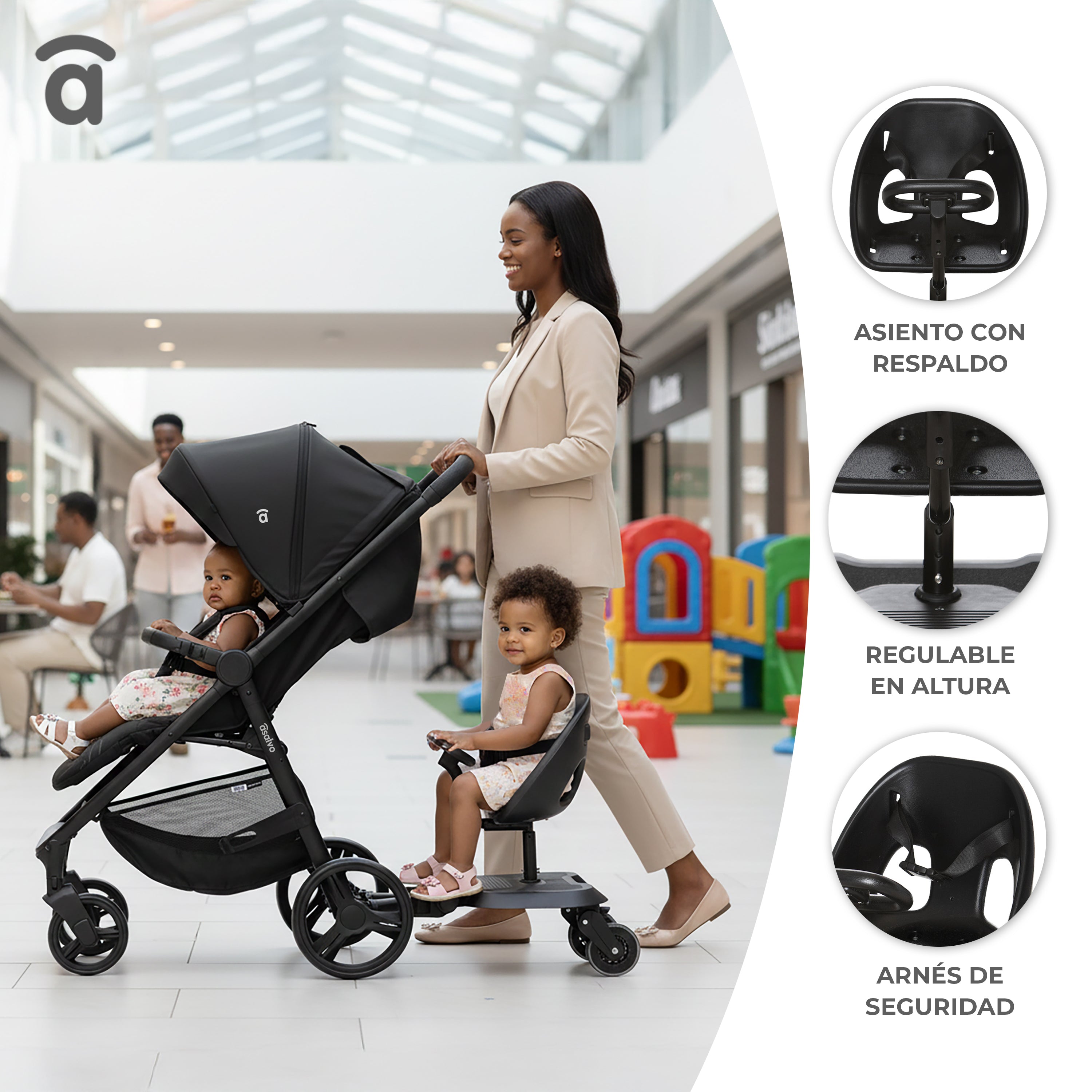 Scooter 2 em 1 para carrinho Go Seat