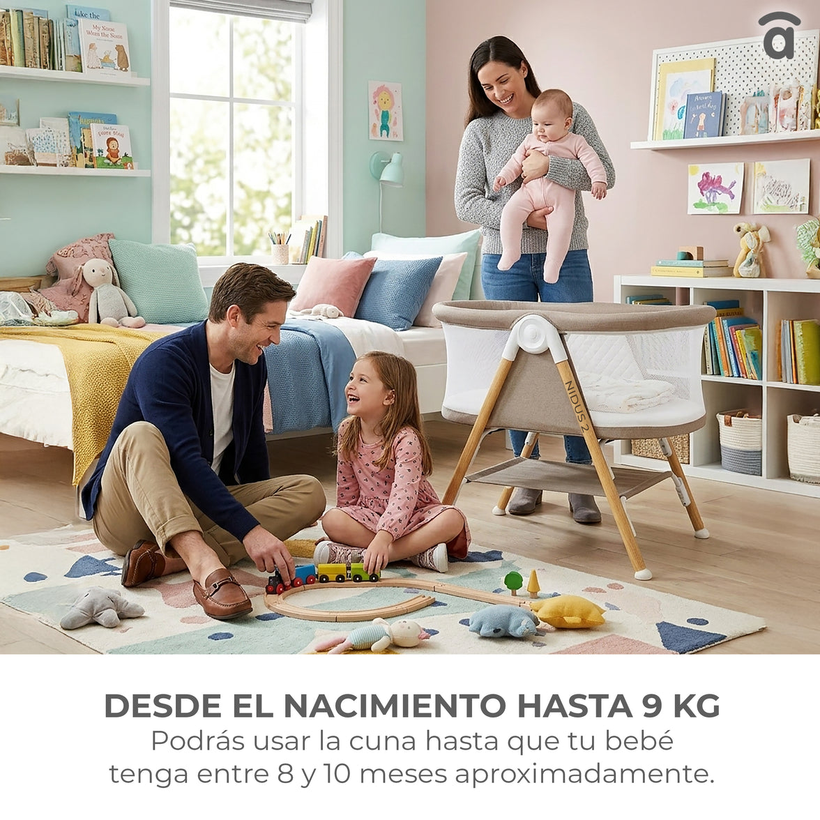 Mini Berço Nidus 2 Bege