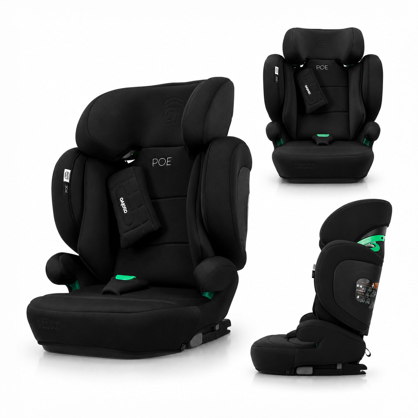 Assento de carro preto I-Size Poe Fix