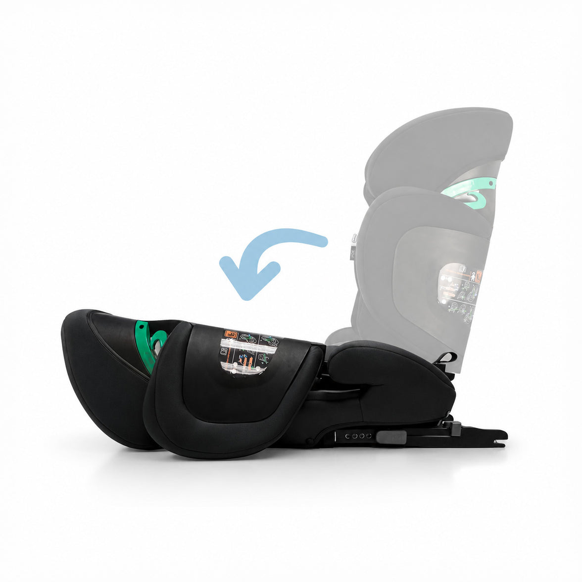 Assento de carro preto I-Size Poe Fix