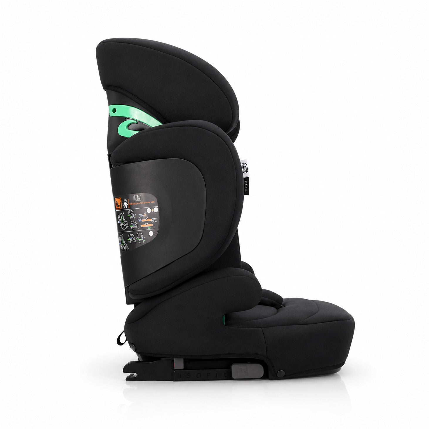 Assento de carro preto I-Size Poe Fix