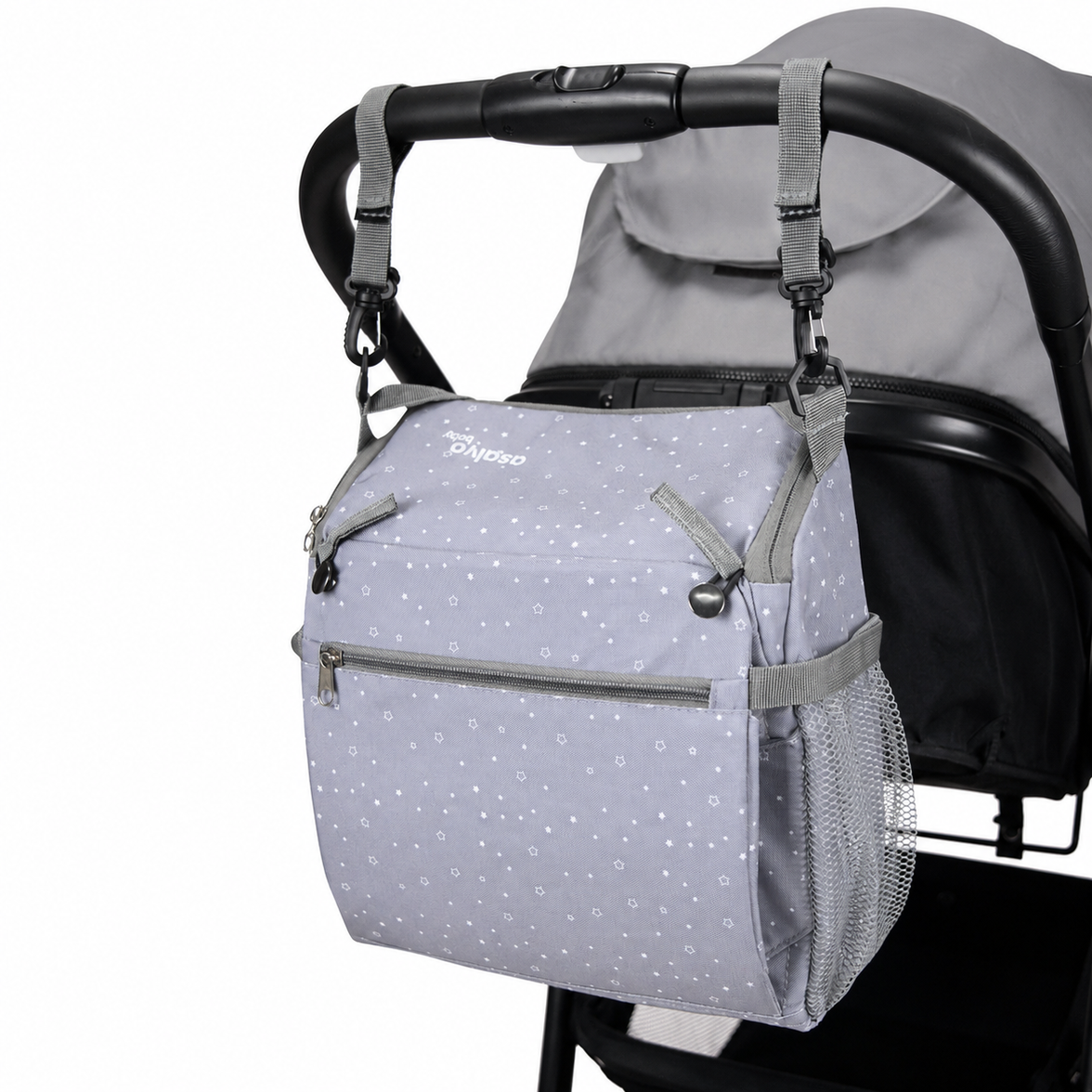 Trona de viaje - Bolso Hummus Estrellas Gris