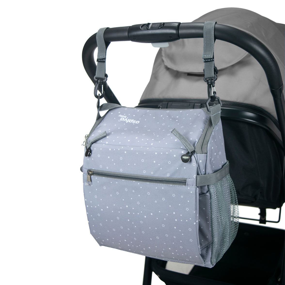 Travel highchair - Gray Stars Hummus Bag