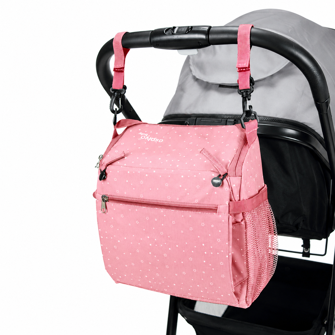 Trona de viaje - Bolso Hummus Estrellas Rosa