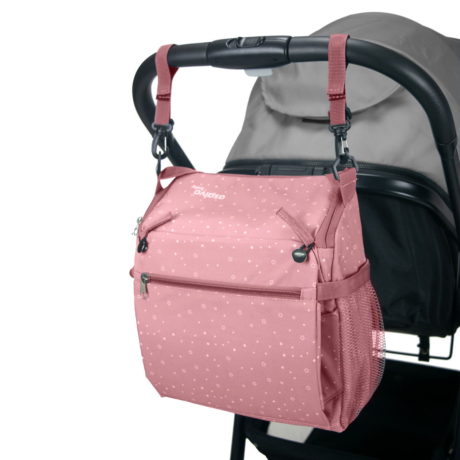 Travel highchair - Pink Stars Hummus Bag