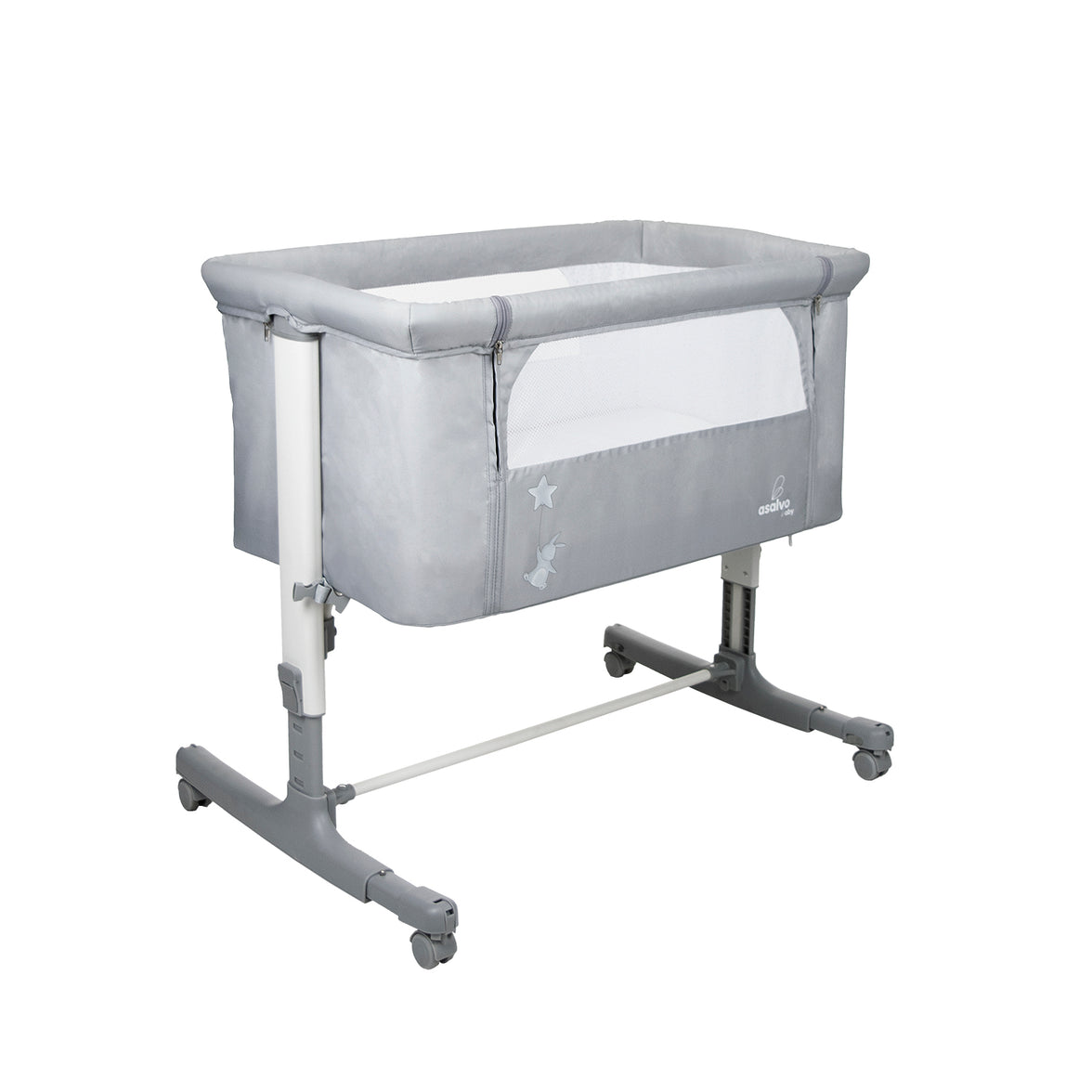 Calm Gray Co-Sleeping Mini Crib