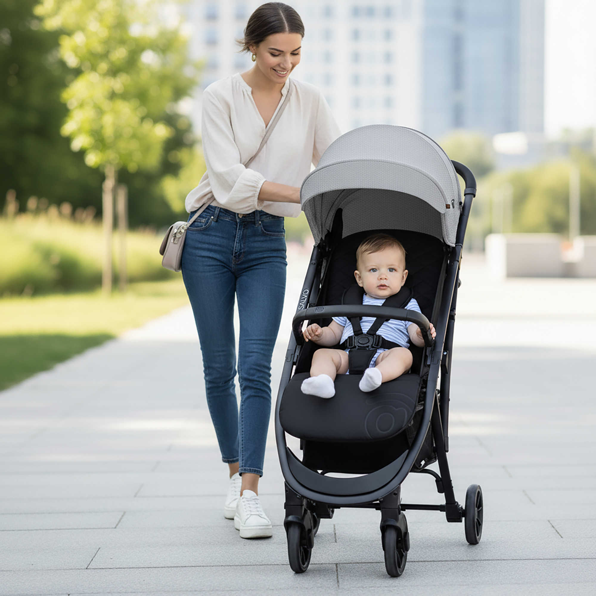 Cotton 2 Gray Stroller