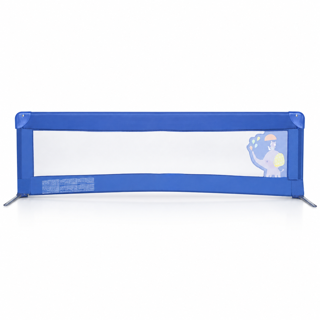 Barreira de cama de 150 cm para cama padrão elefante azul