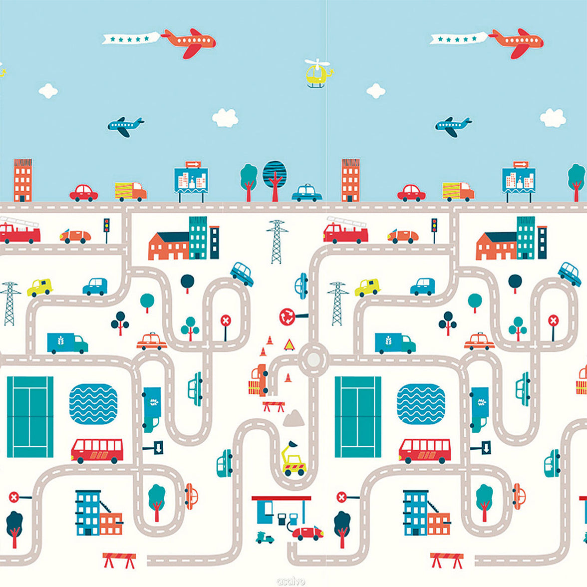 Funmat 120X180 City-Forest Play Mat