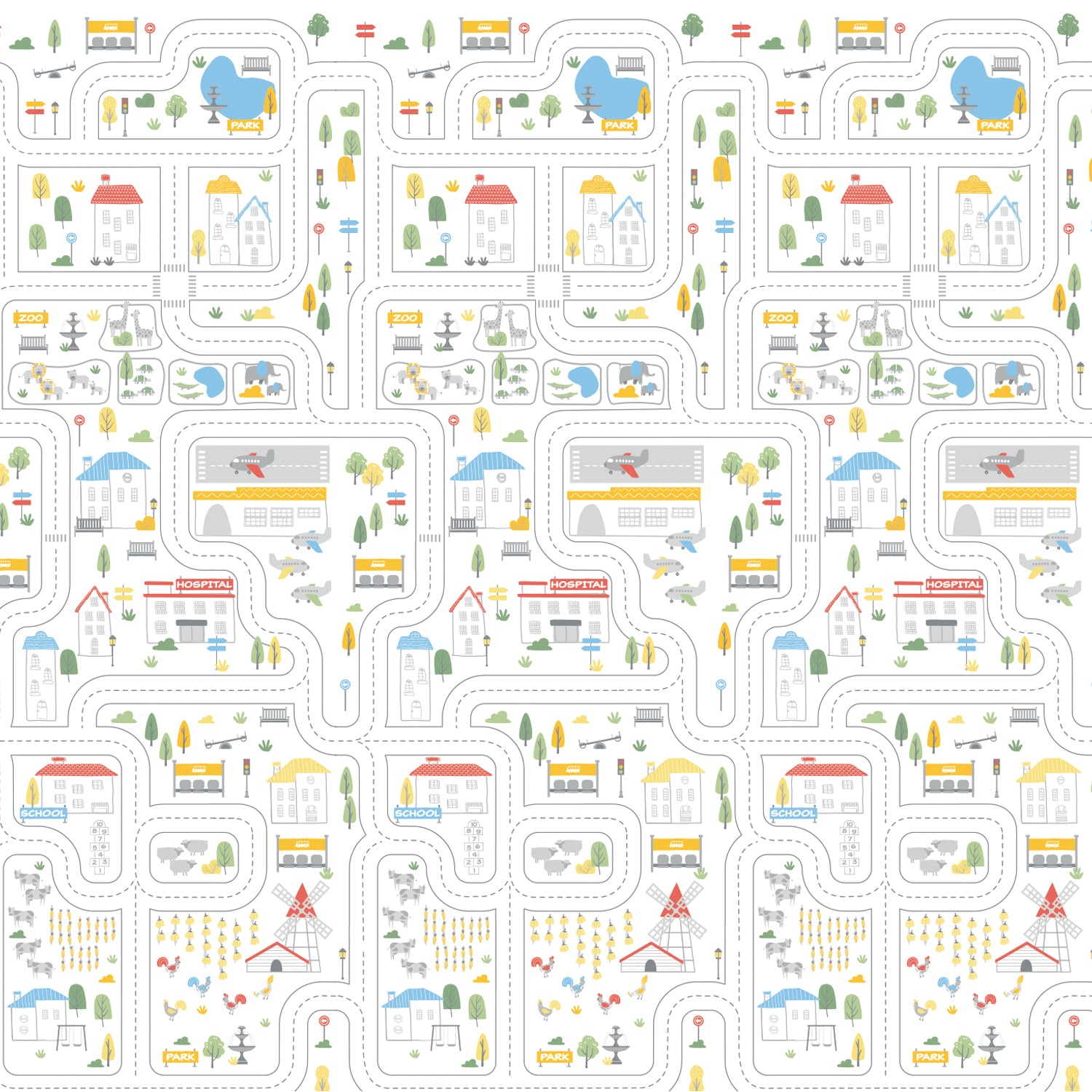 XXL Farm-City Folding Play Mat