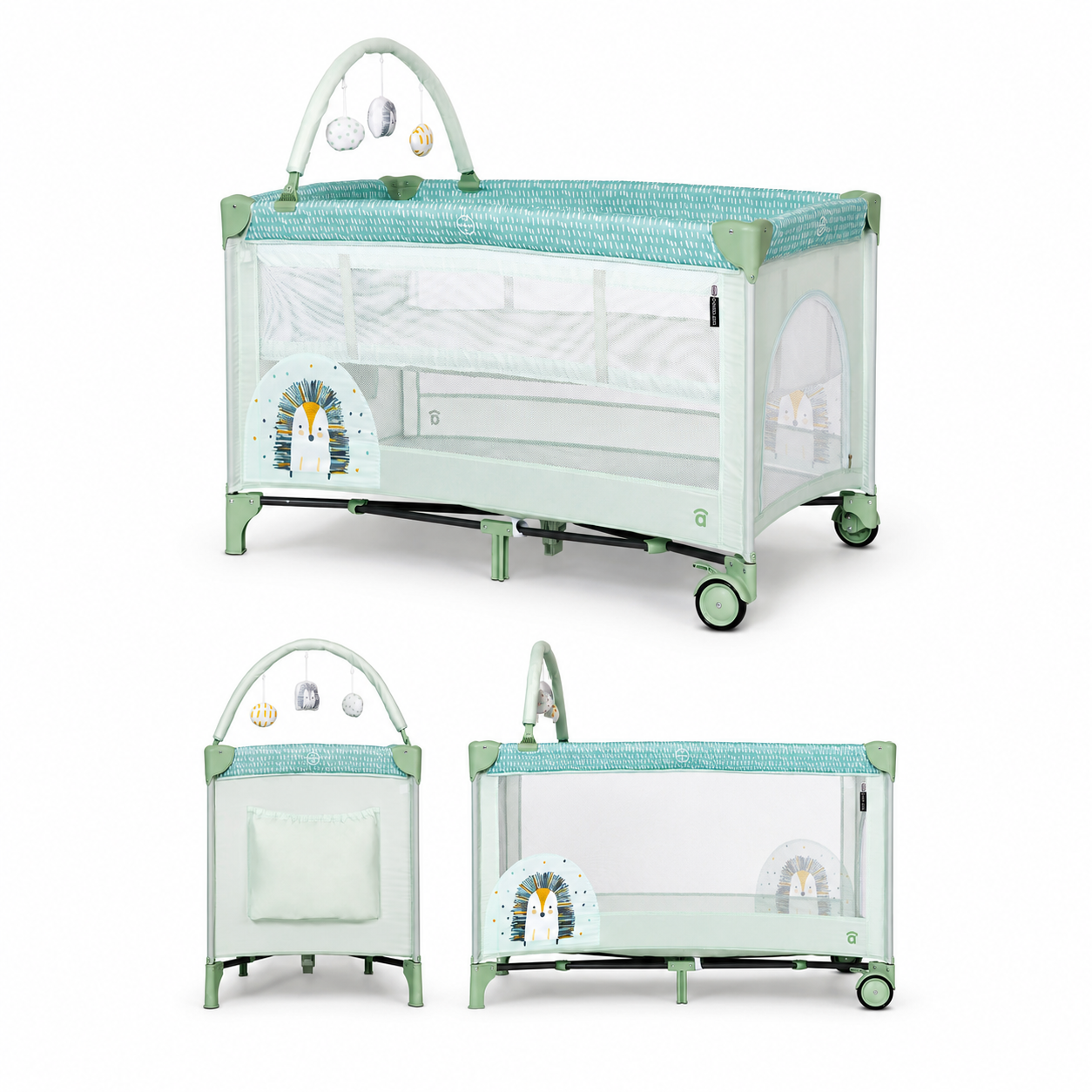 Complet Duo Hedgehog travel cot