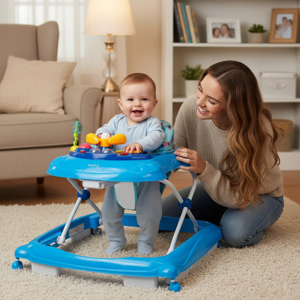Blue Car Diver Walker