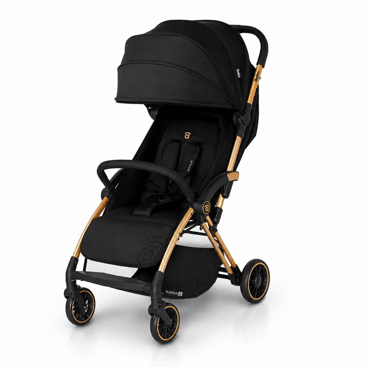 Plis Plas black-gold stroller
