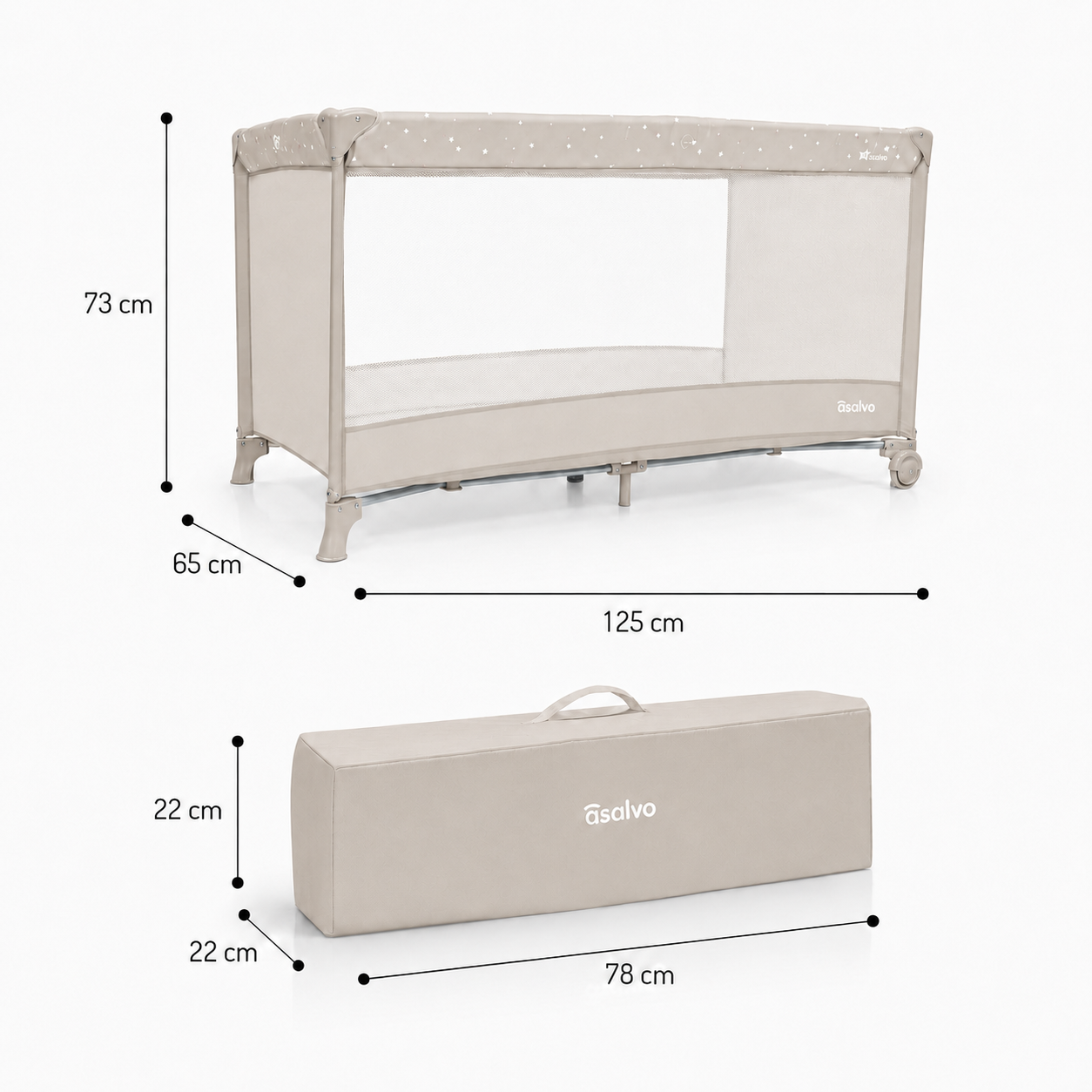 Cuna de Viaje Baleares 2 beige