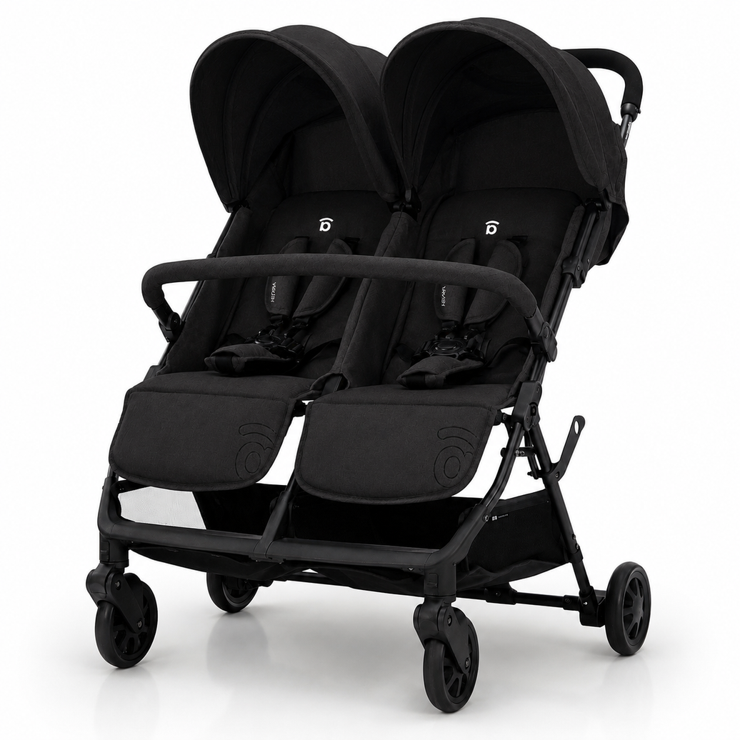 Black Henry Double Stroller