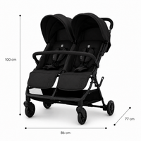 Black Henry Double Stroller