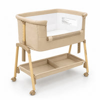 Smart beige co-sleeping mini crib