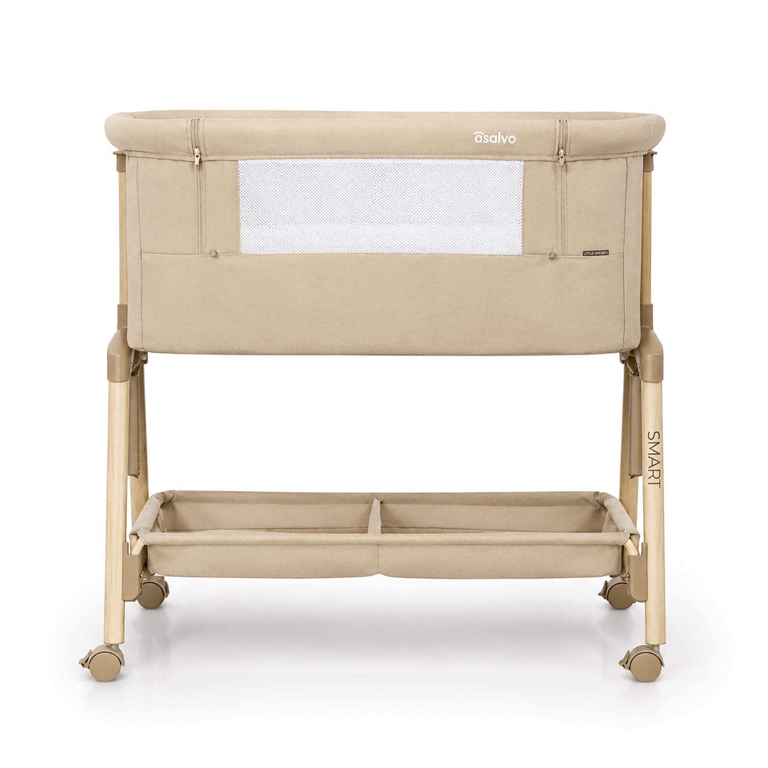 Smart beige co-sleeping mini crib