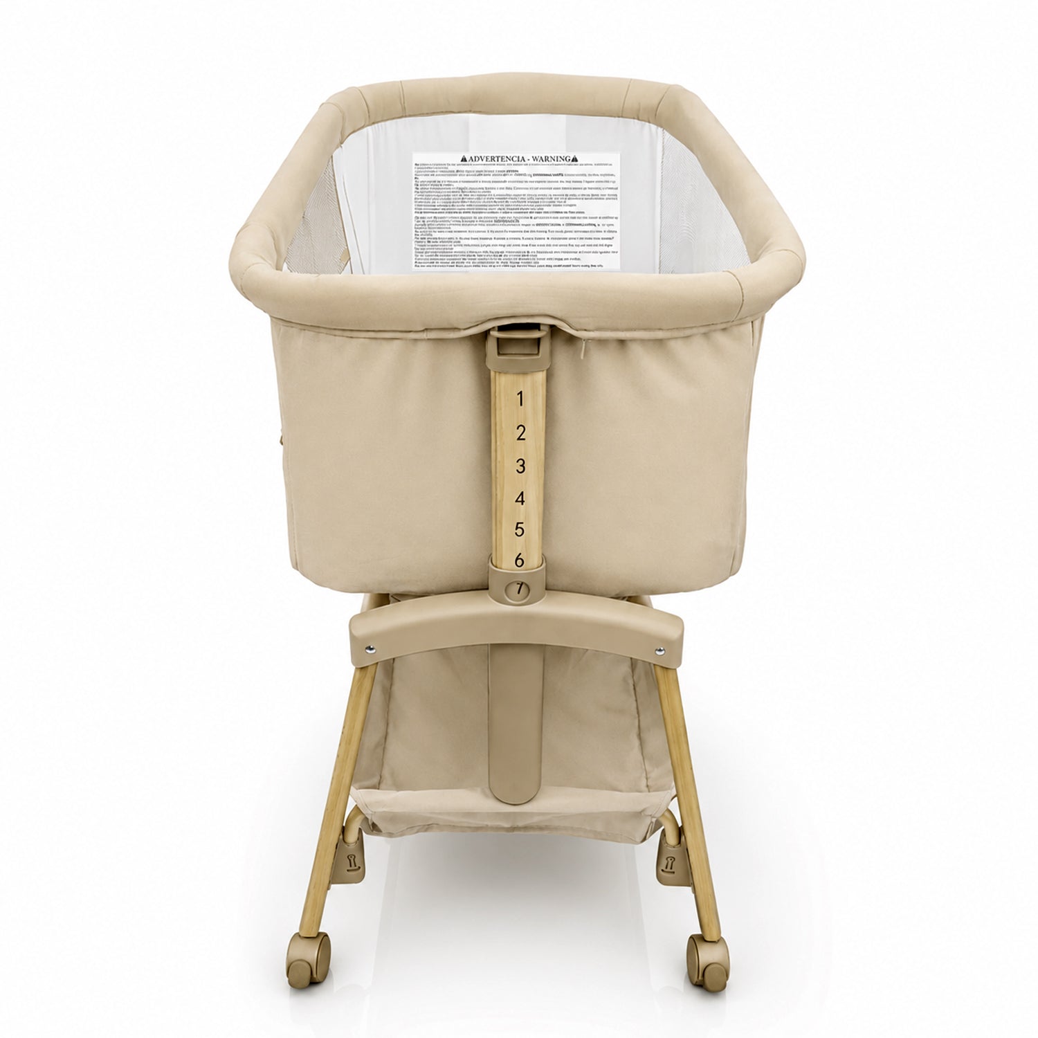 Smart beige co-sleeping mini crib
