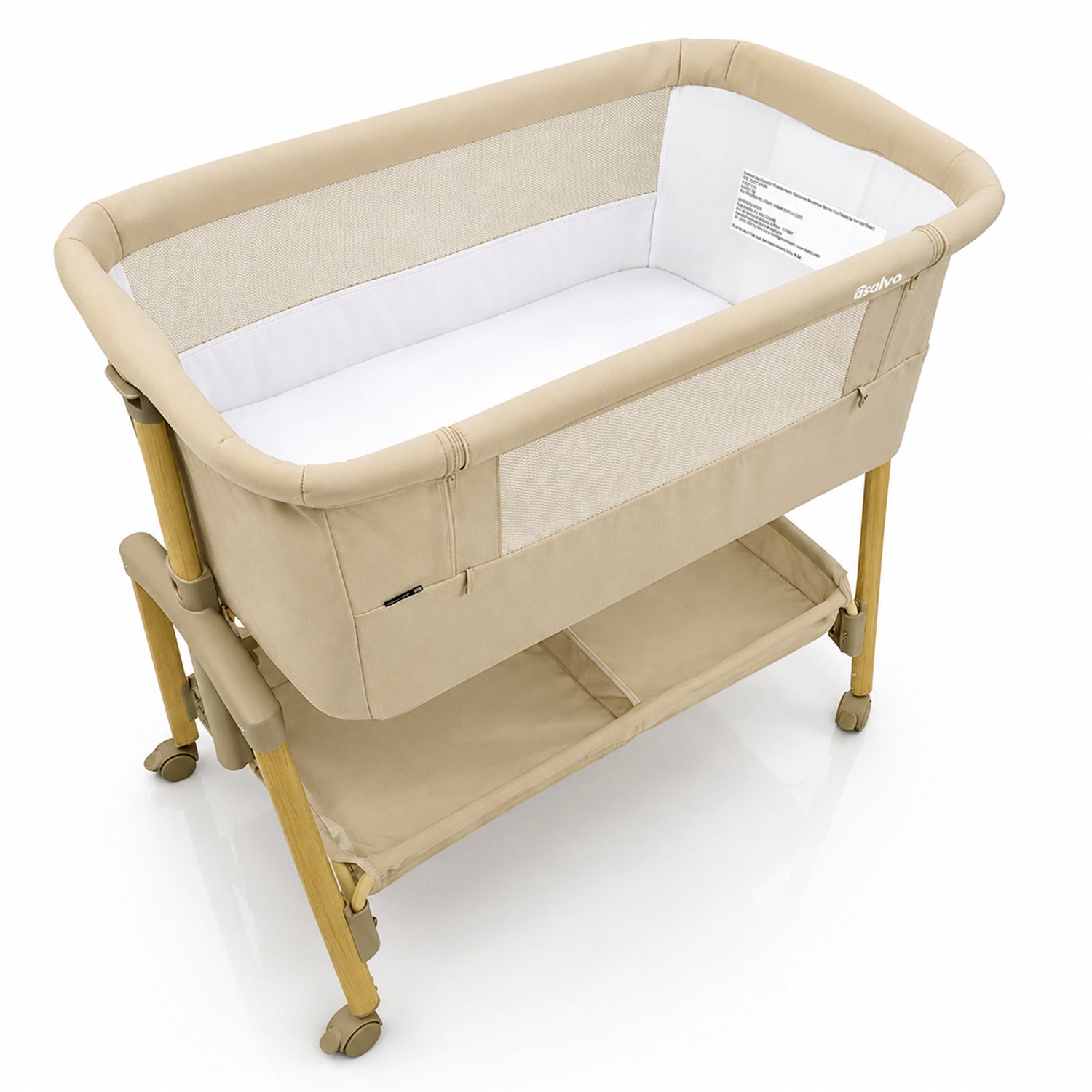 Smart beige co-sleeping mini crib