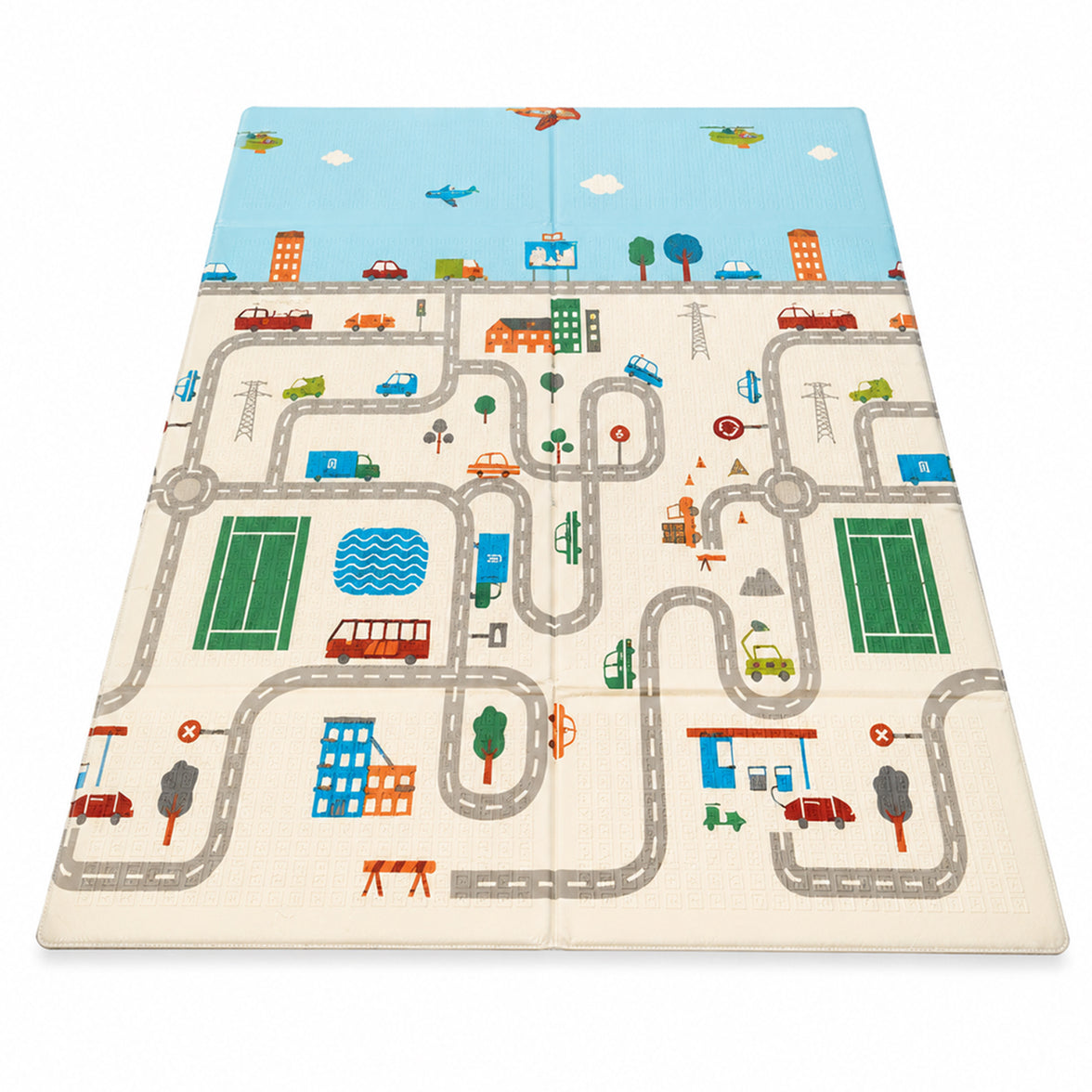 Tapete de brincar Funmat 120X180 cidade-floresta