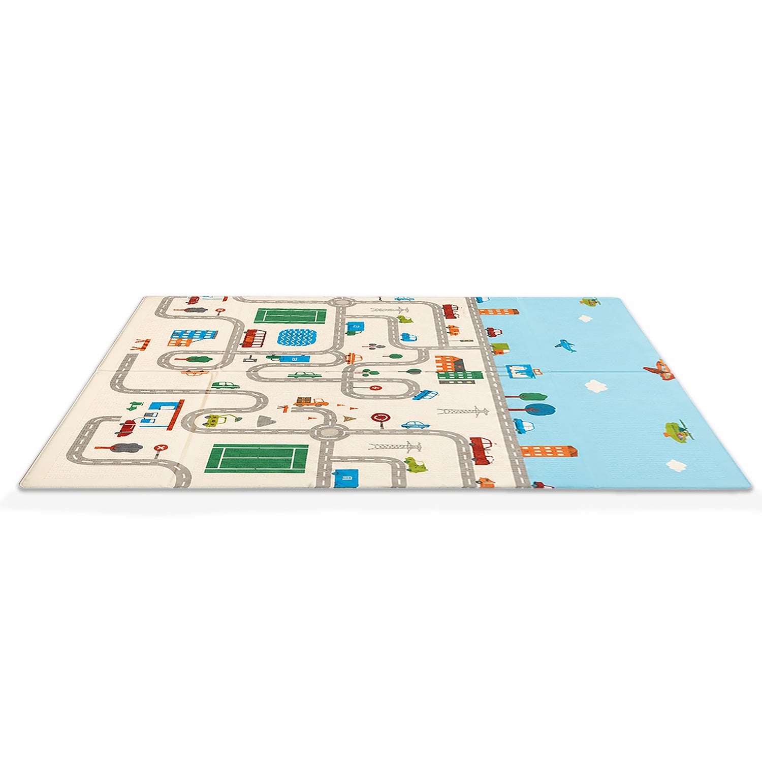 Tapete de brincar Funmat 120X180 cidade-floresta
