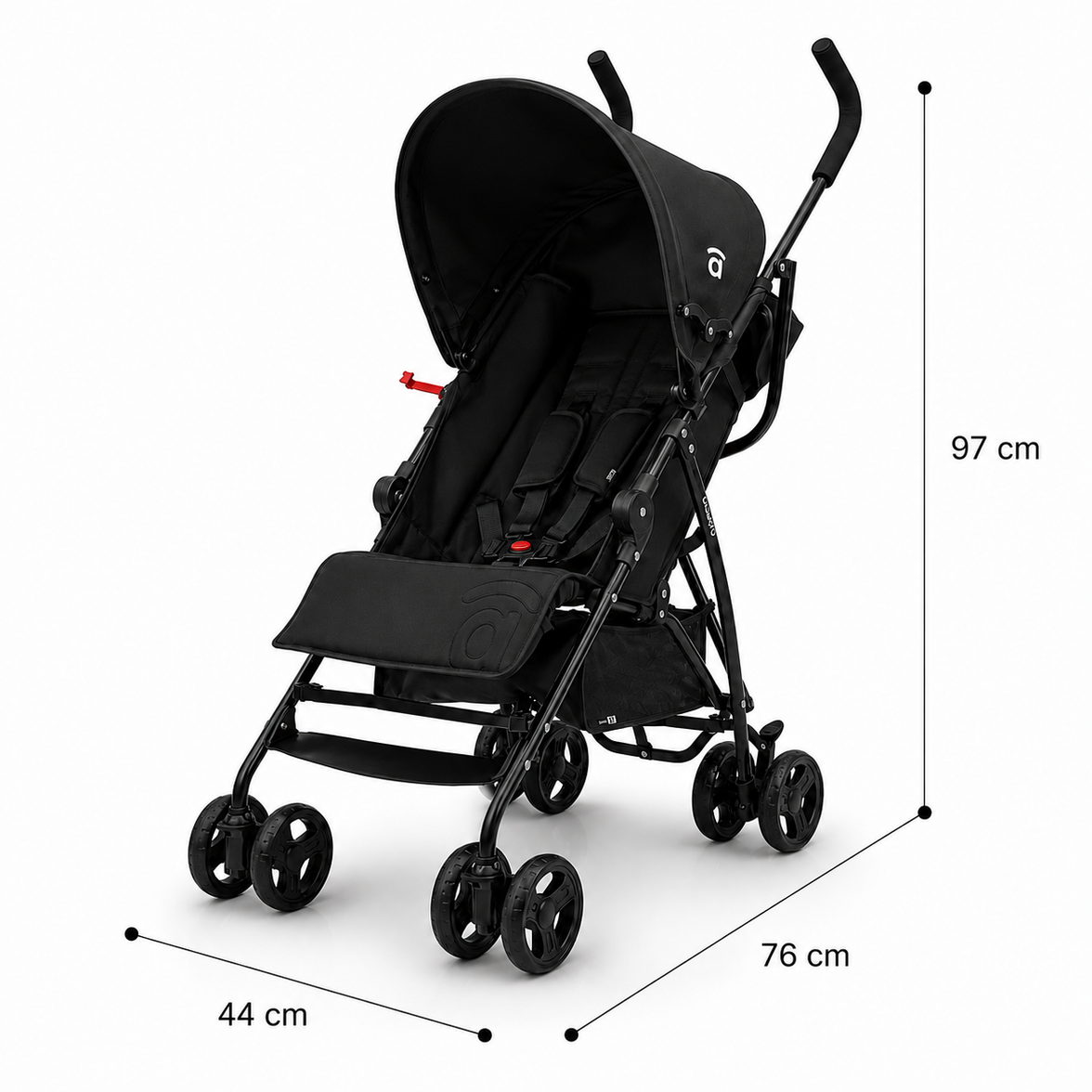 Carrinho de passeio Mia preto