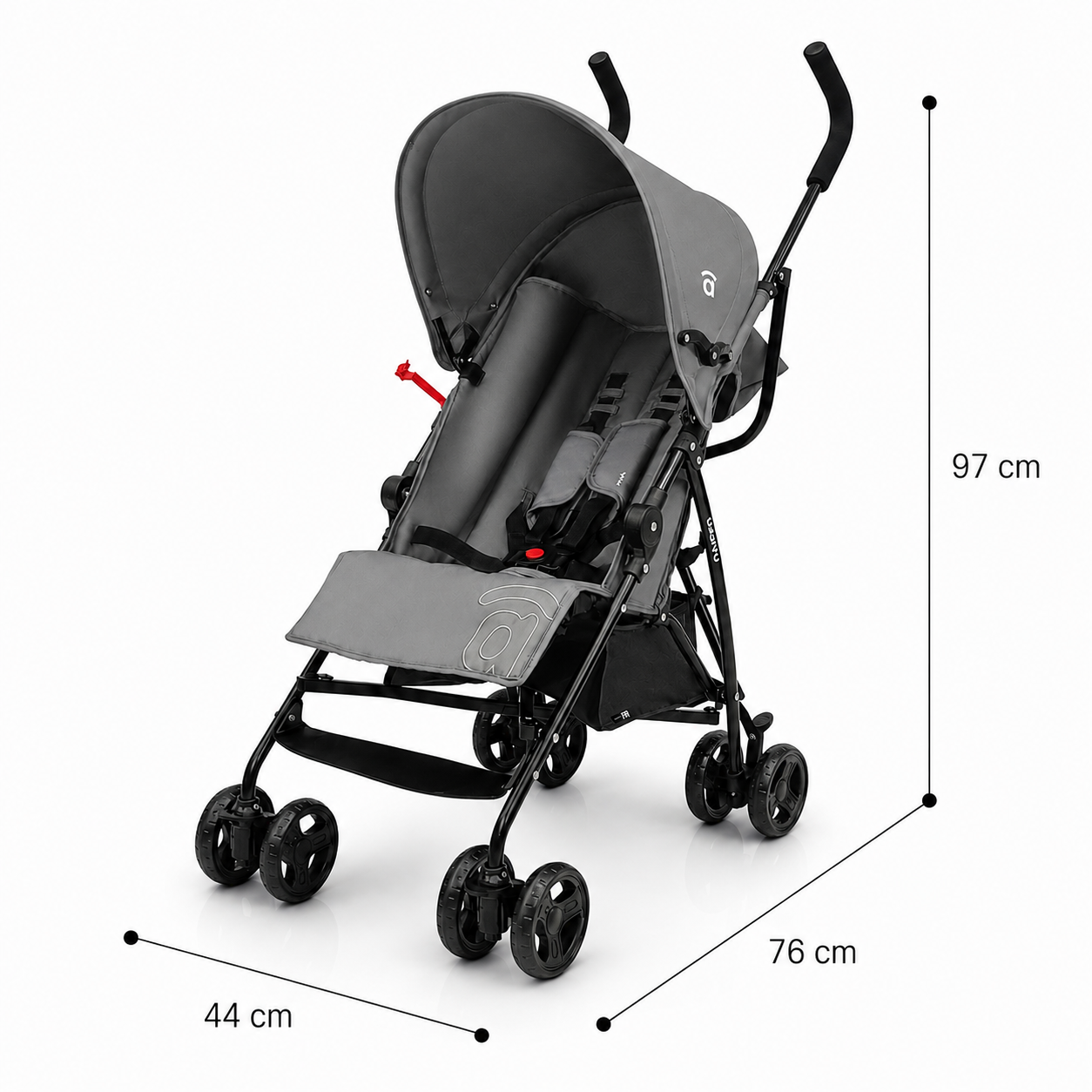 Cadeira de passeio Mia cinzenta