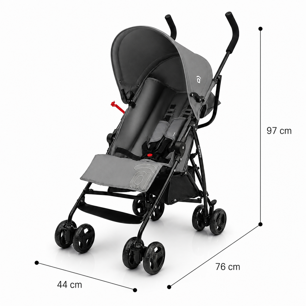 Cadeira de passeio Mia cinzenta