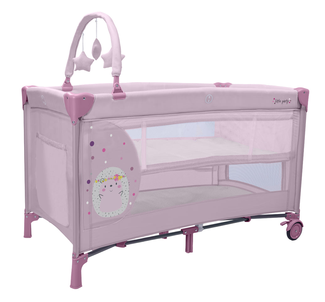 Cuna de viaje Complet Dúo Erizo Rosa