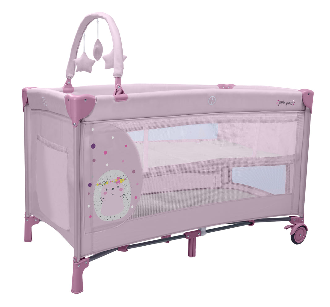 Cuna de viaje Complet Dúo Erizo Rosa