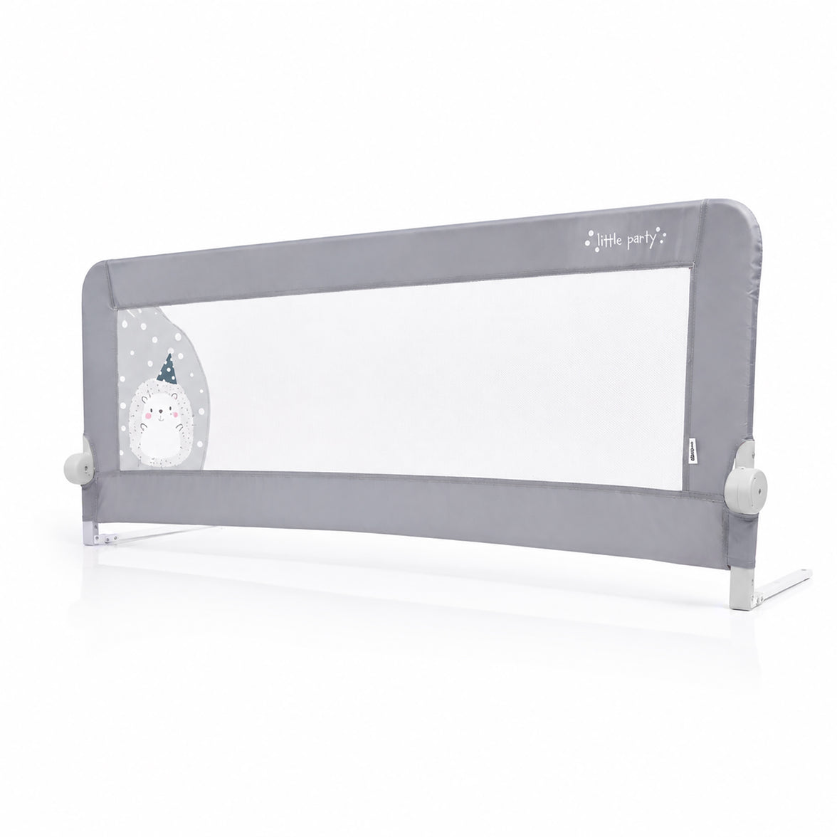 Barreira de Cama 2-em-1 de 150cm para Cama Divã ou Standard Ouriço Cinzento