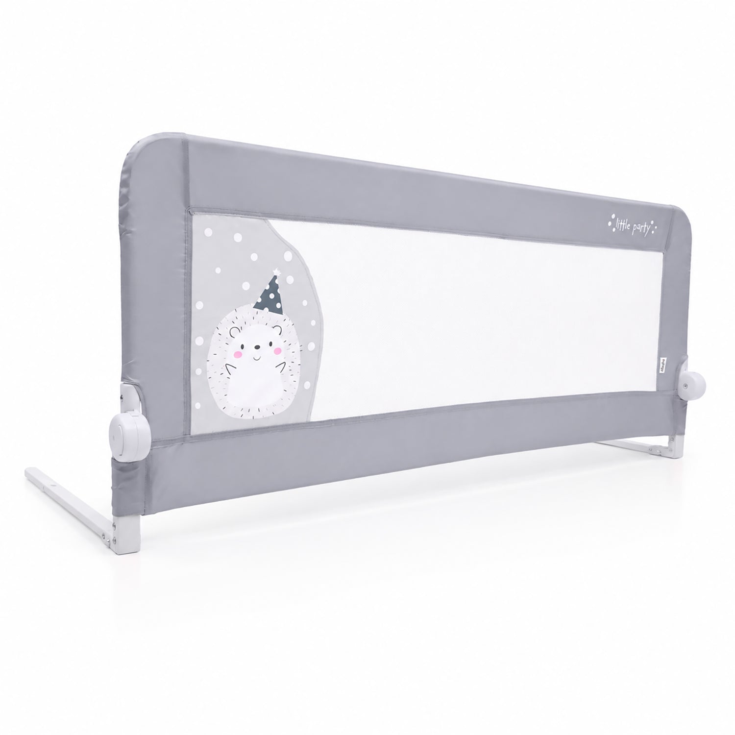 Barreira de Cama 2-em-1 de 150cm para Cama Divã ou Standard Ouriço Cinzento