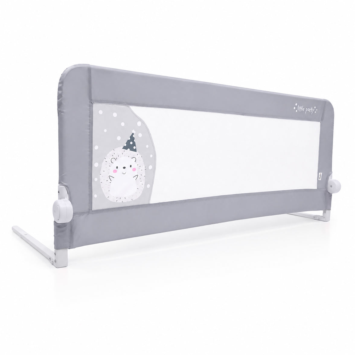 Barreira de Cama 2-em-1 de 150cm para Cama Divã ou Standard Ouriço Cinzento