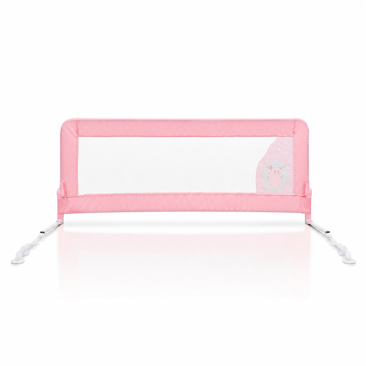 Barreira de Cama 2-em-1 de 150cm para Cama Ninho ou Standard Ouriço Rosa