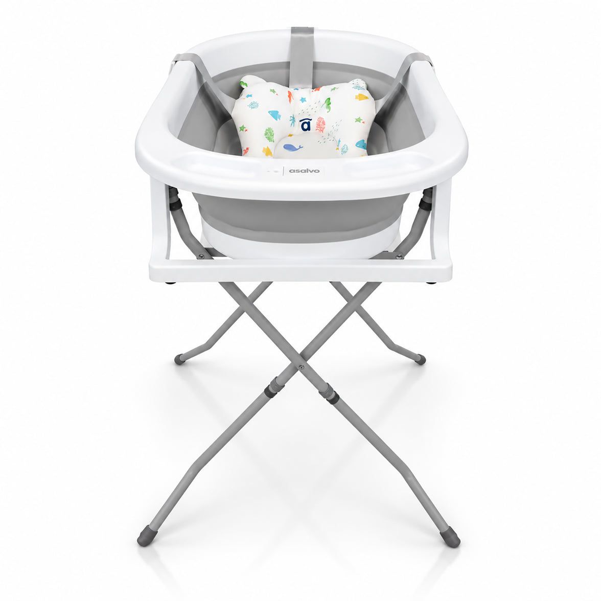 Folding bathtub with legs and Luigi reducer