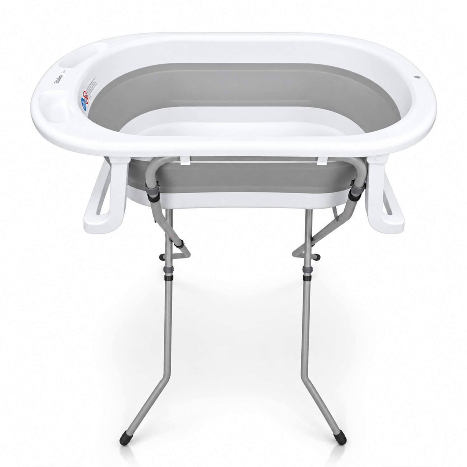 Folding bathtub with legs and Luigi reducer