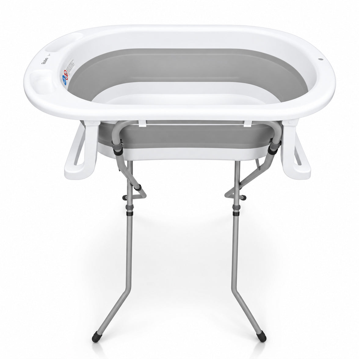 Folding bathtub with legs and Luigi reducer