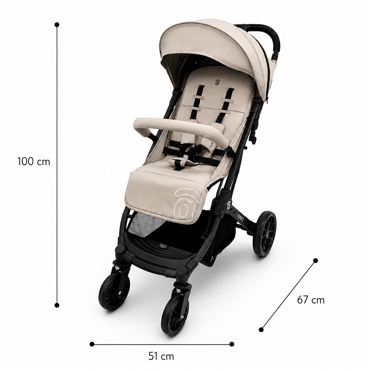 STROLLER KUBIC 2 BEIGE
