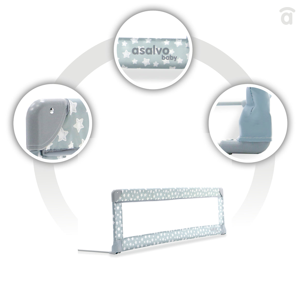 150cm Bed Barrier for Standard Gray Stars Bed