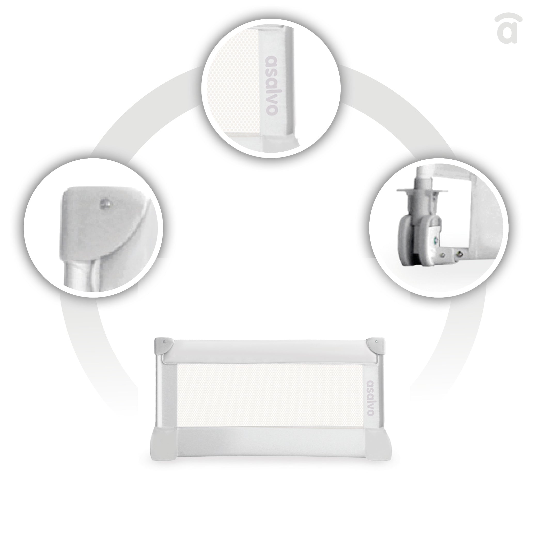 90cm Barrier for White Standard Bed
