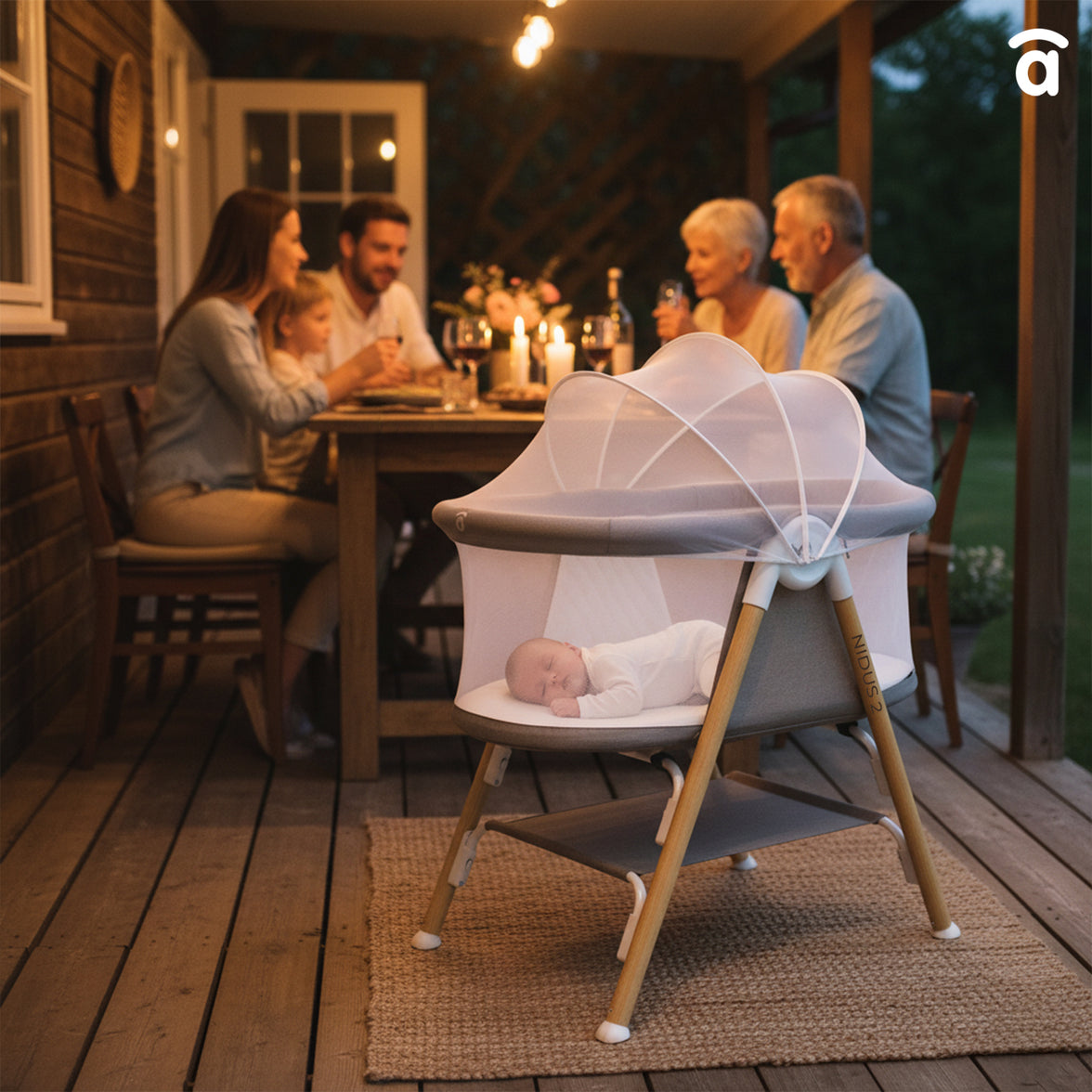 Mini Berço Nidus 2 Bege