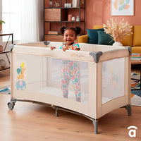 Smooth Animalia Travel Crib