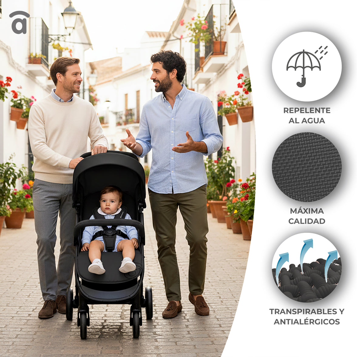 Silla de paseo América 3 negro