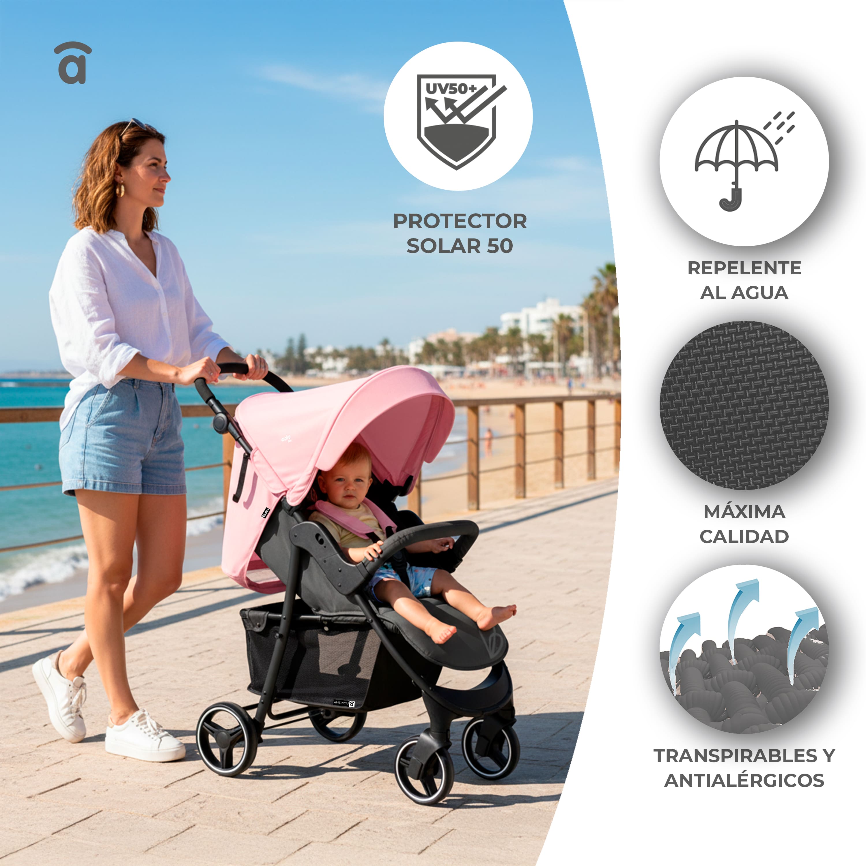 Stroller America 3 black