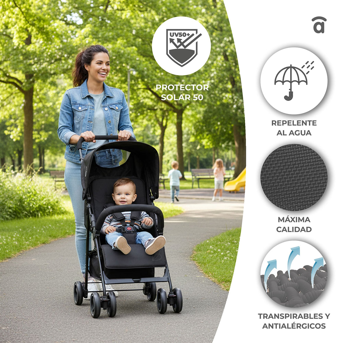 Berlin black stroller