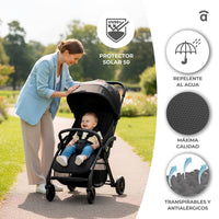 Plis Plas black stroller