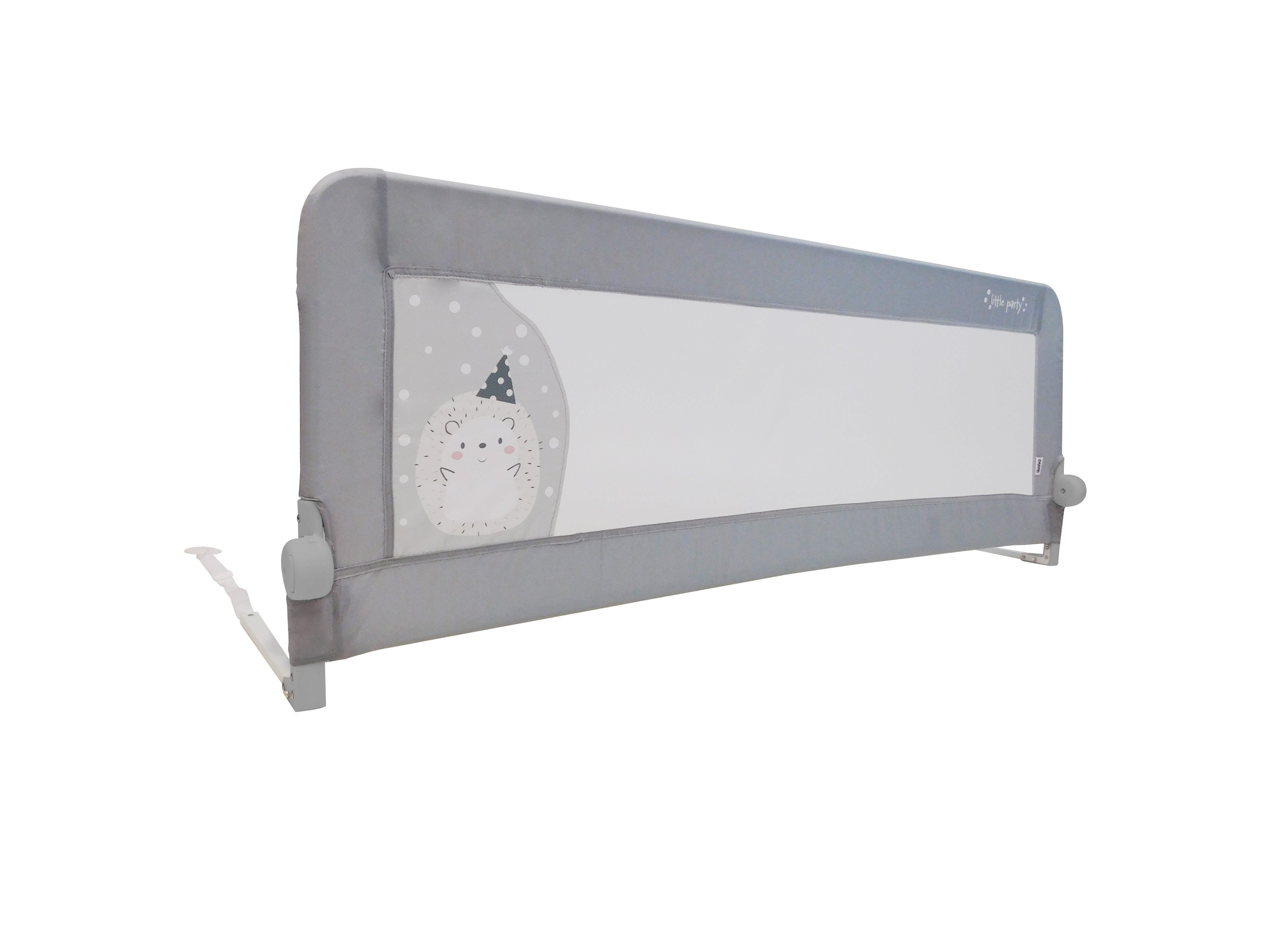 Barreira de Cama 2-em-1 de 150cm para Cama Divã ou Standard Ouriço Cinzento